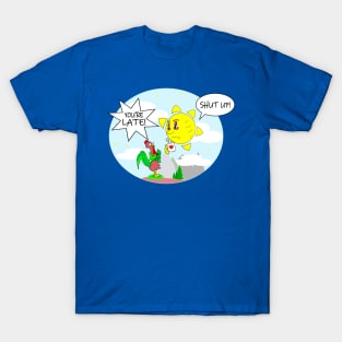 Sun and Rooster GoodMorning Mood T-Shirt